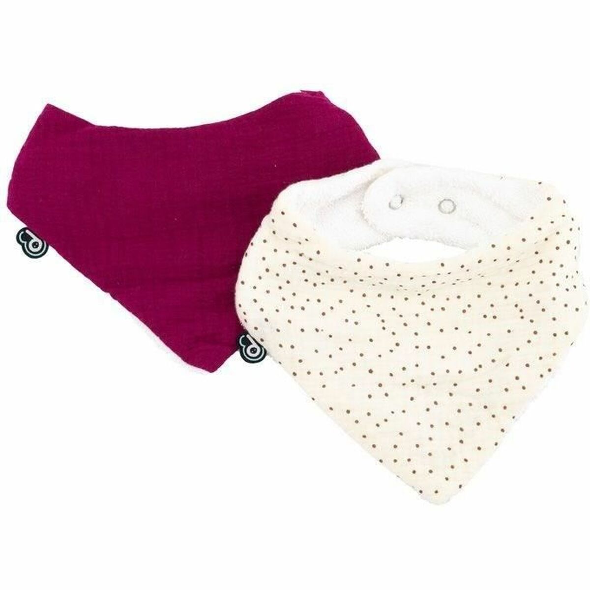 Bib Domiva Pink Cotton 2 Pieces (2 Units)