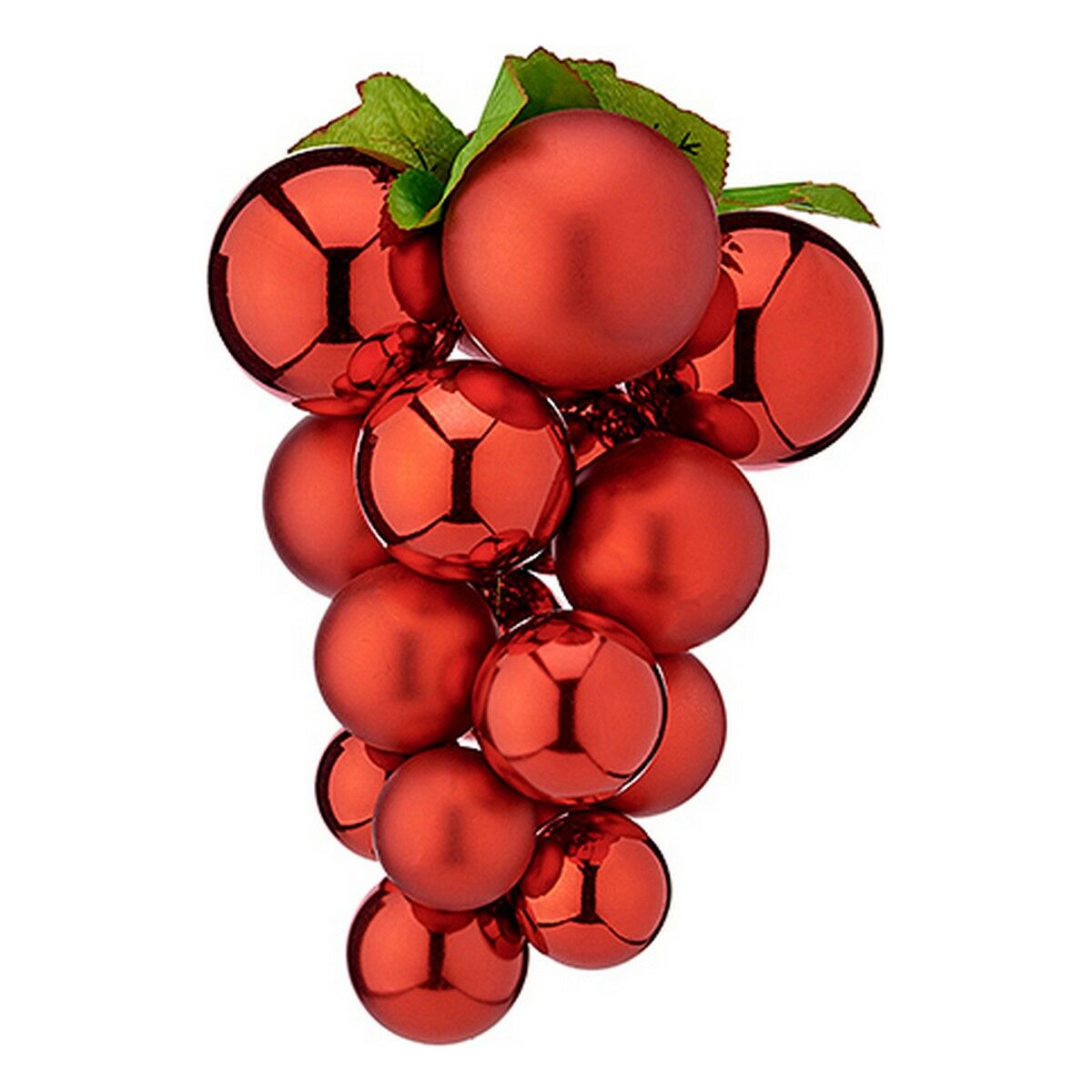 Boule de Noël Krist+ Rouge Plastique Raisins Petit