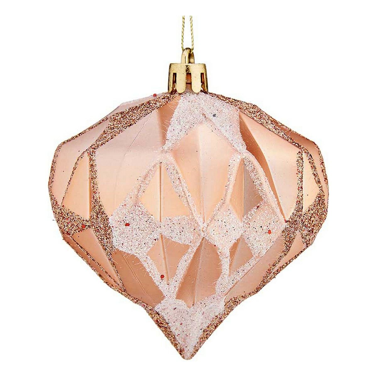 Boules de Noël Krist+ 00894 Cuivre Plastique Diamant Ø 8 cm 6 Unités