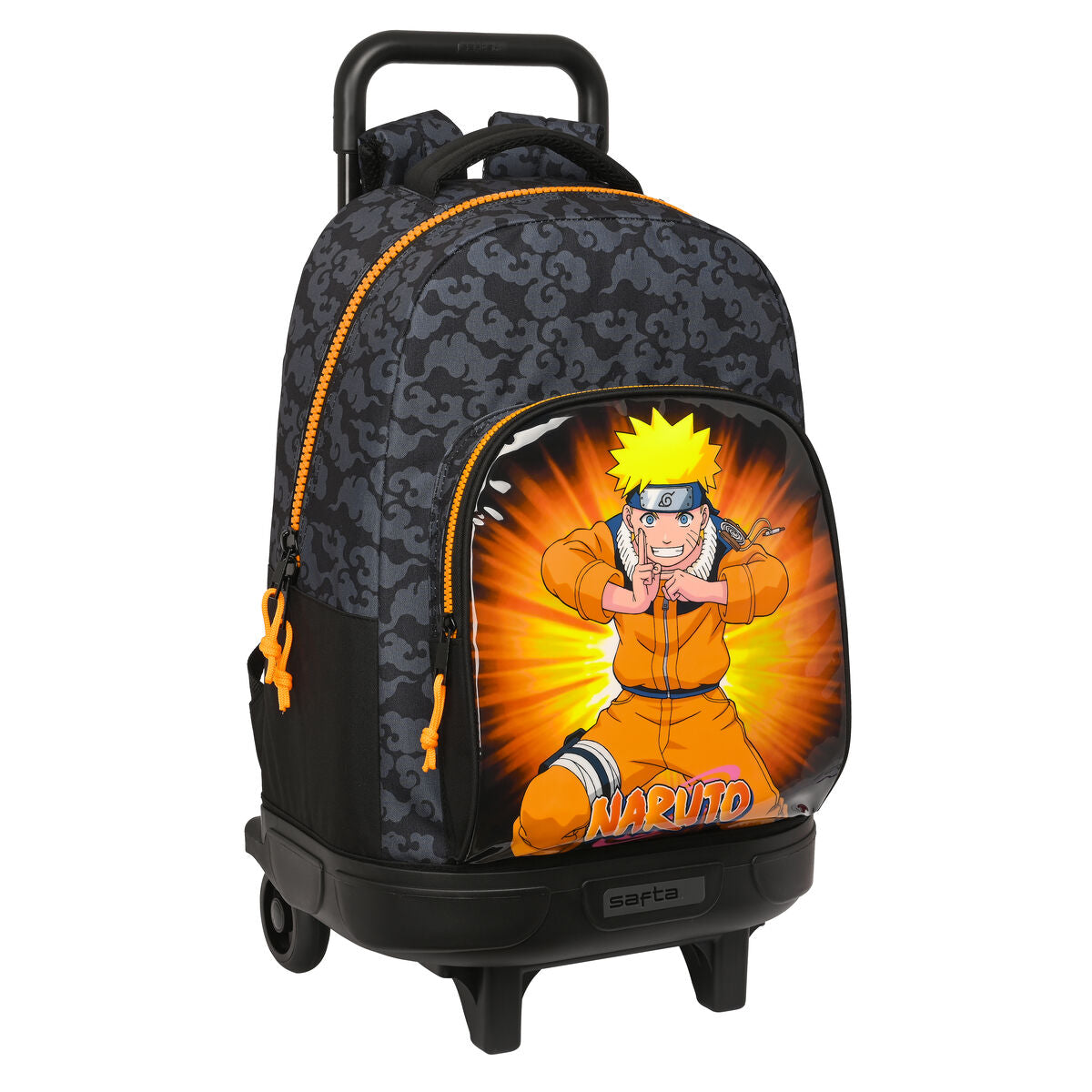 Cartable à roulettes Naruto Noir Orange 33 X 45 X 22 cm