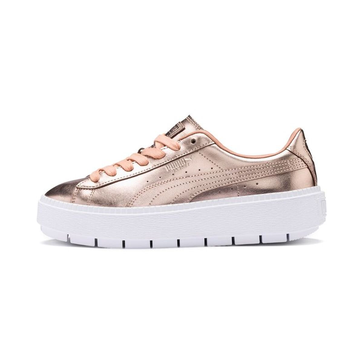 Chaussures de sport pour femme Puma Basket Platform Trace Luxe Marron