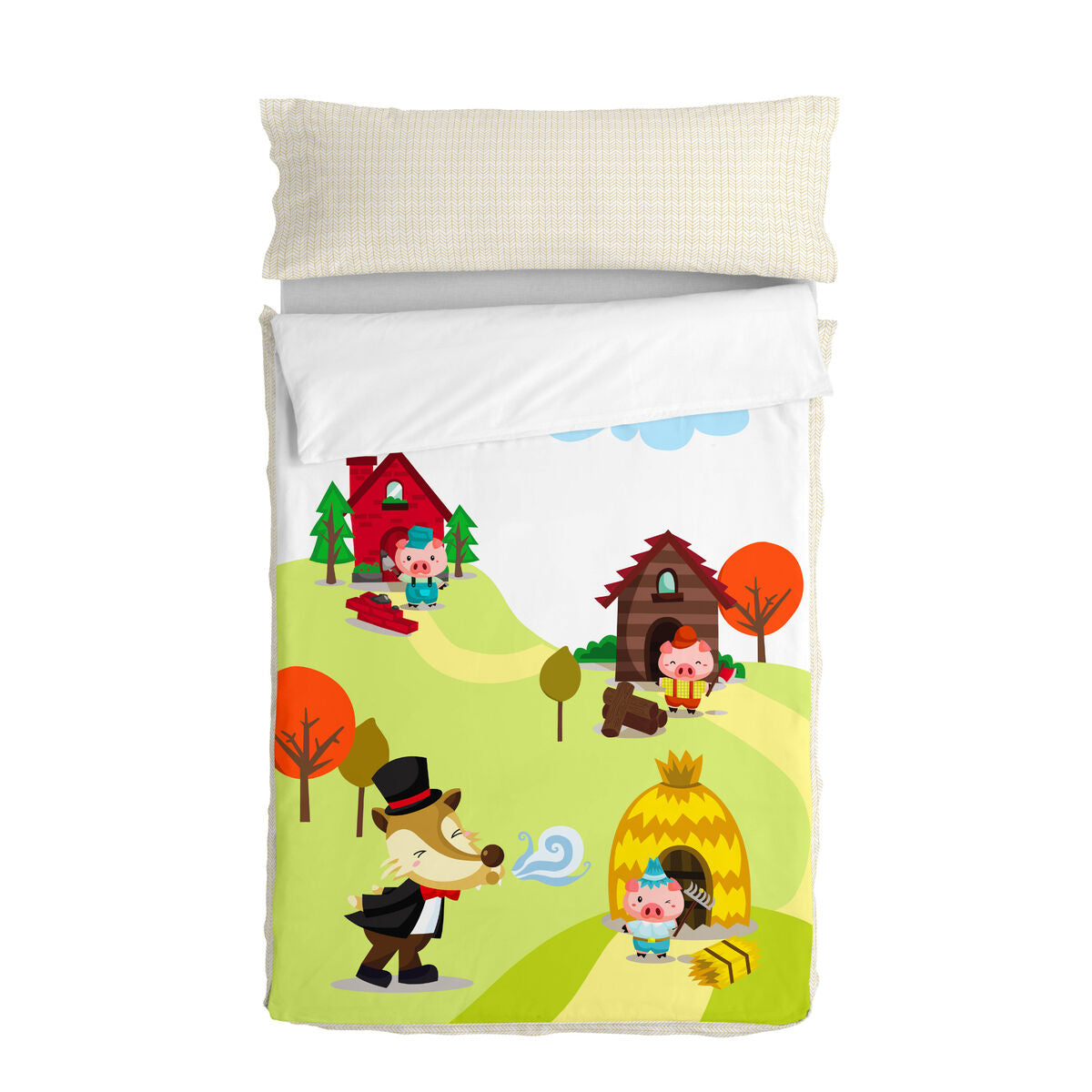 Couette rembourrée HappyFriday Mr Fox Piggys Multicouleur 42 x 20 x 50 cm