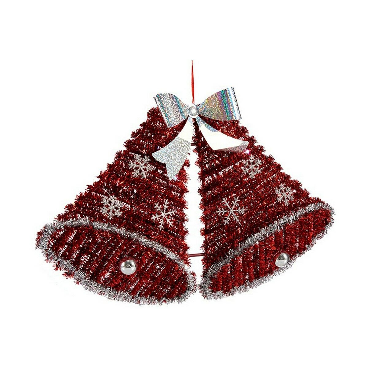 Décorations de Noël Krist+ Blanc Rouge polypropylène PET Plastique Cloches 30,8 x 5,4 x 50,5 cm 52 x 31,5 x 7,5 cm Lumière LED