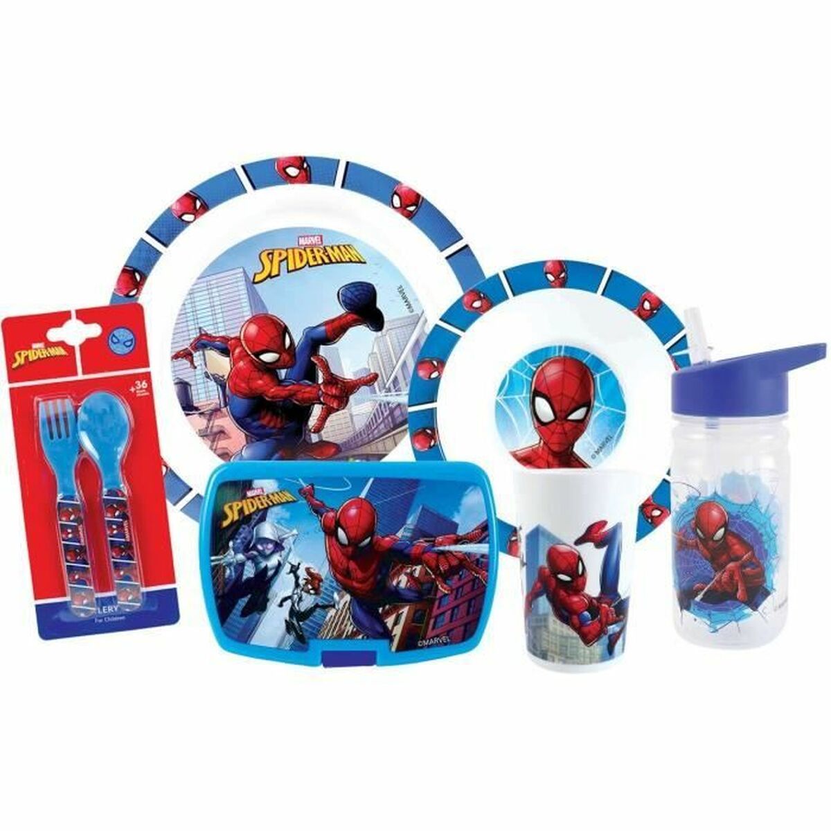 Dinnerware Set Fun House Plastic 6 Pieces
