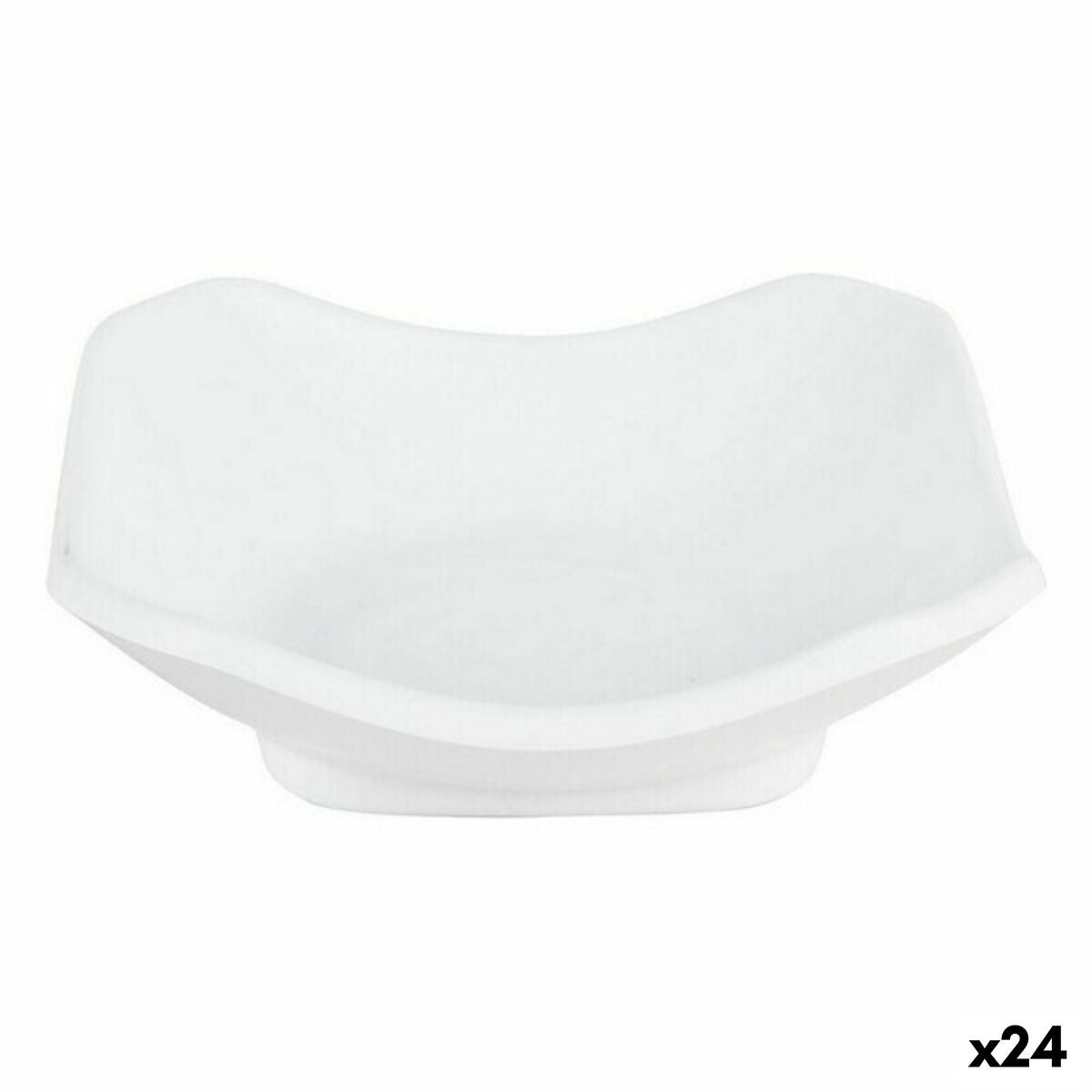 Ensemble de Dégustation Viejo Valle Troya Blanc Mélamine Carré 11 x 11 x 3,5 cm (24 Unités)