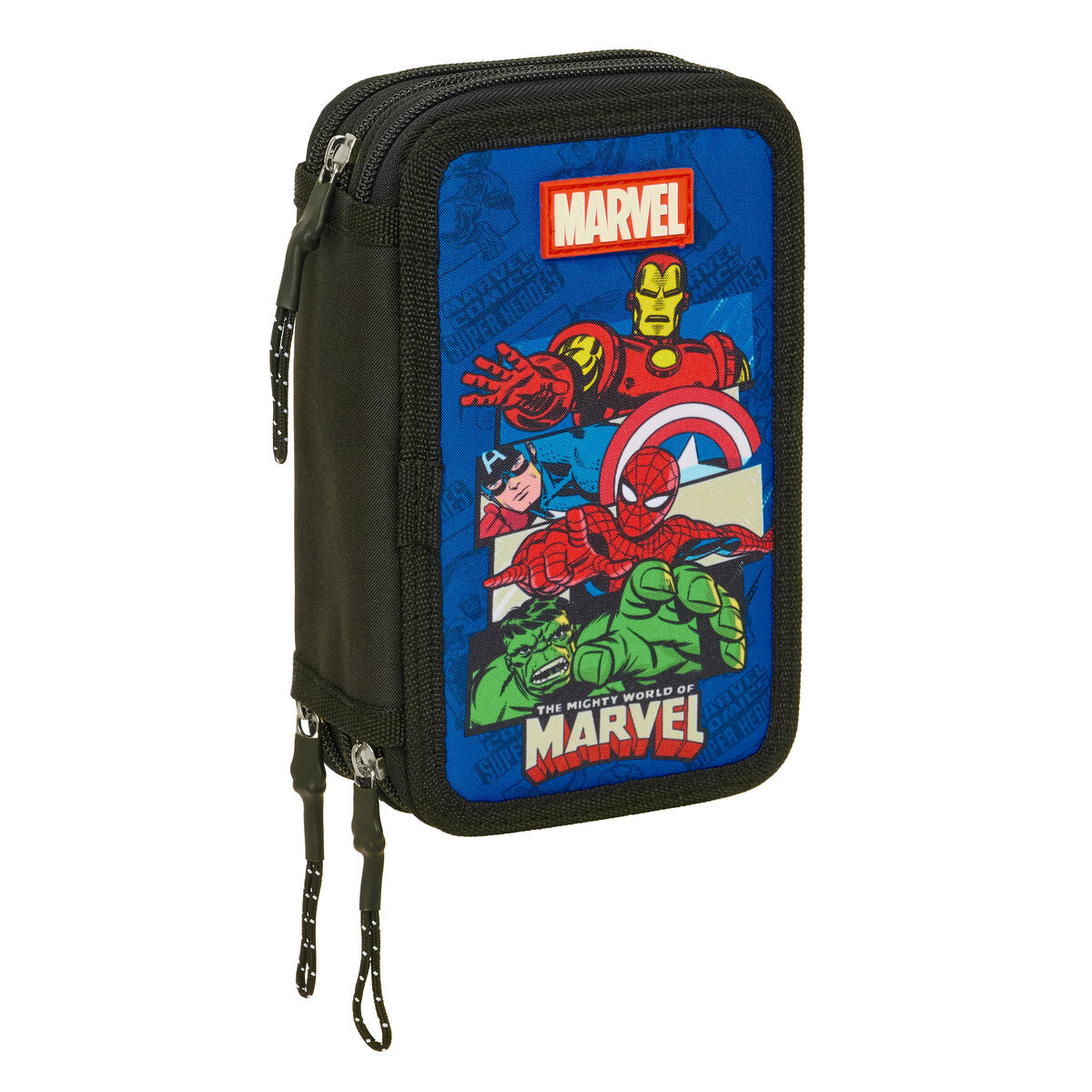Fourre-tout The Avengers Bleu Noir 12,5 x 19,5 x 5,5 cm 37 Pièces
