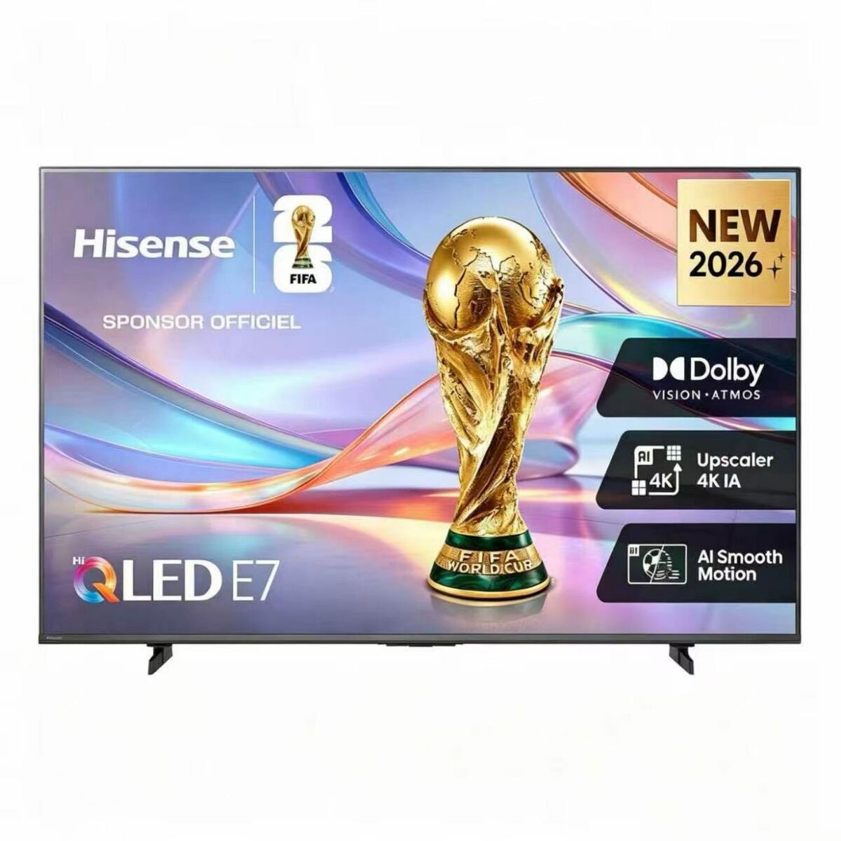 Hisense Smart TV QLED 50E7S 50 pouces 4K Ultra HD WiFi noir DVB T2