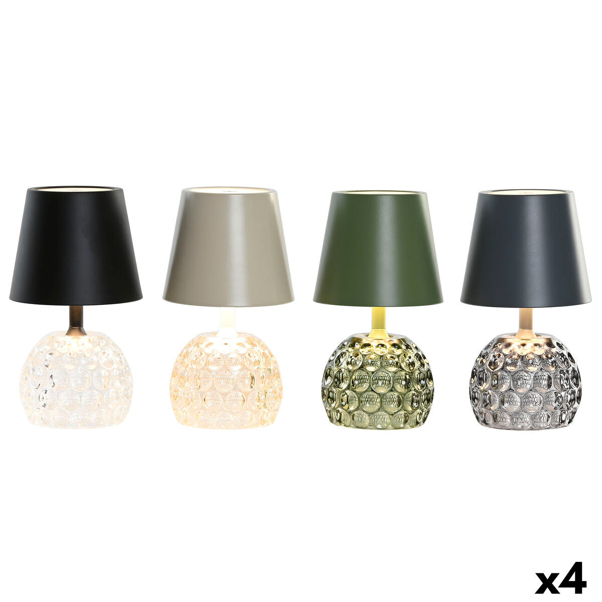 Lampe de bureau Home ESPRIT Jaune Vert Gris (4 Unités)
