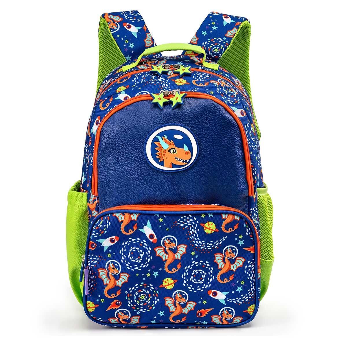 Milk&Moo Sac à dos enfant Ponix bleu ergonomique et rembourré résistant