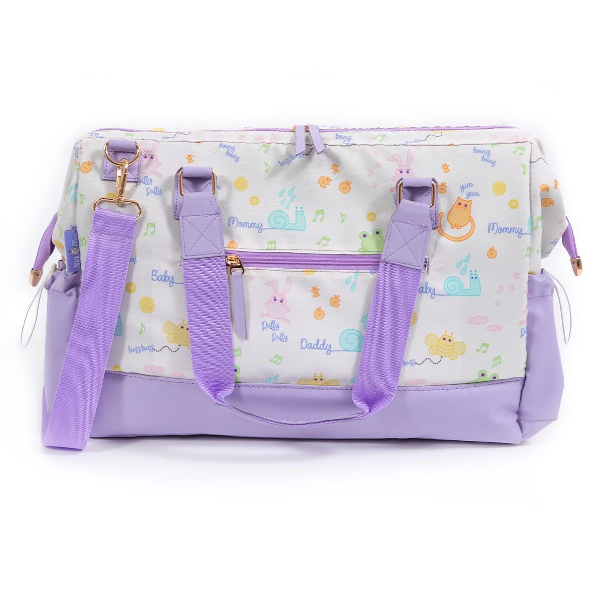 Milk&Moo Waterproof Baby Organizer Bag, Padded, Compartments, Polyester, Large