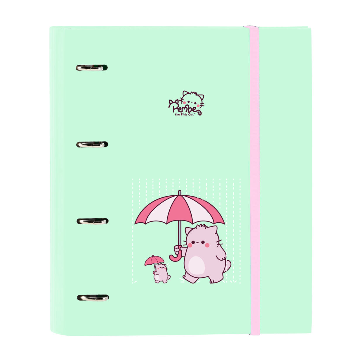 Reliure à anneaux Pembe The pink cat Multicouleur 27 x 32 x 3.5 cm