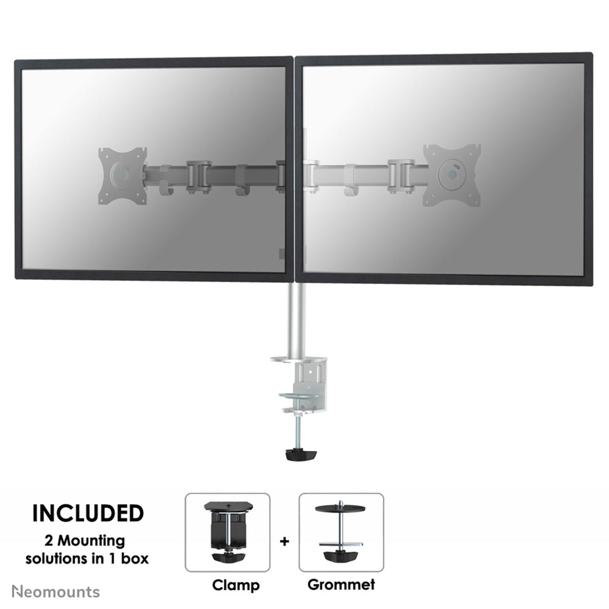Support de TV Neomounts NM-D135DSILVER 10" 27" 8 kg