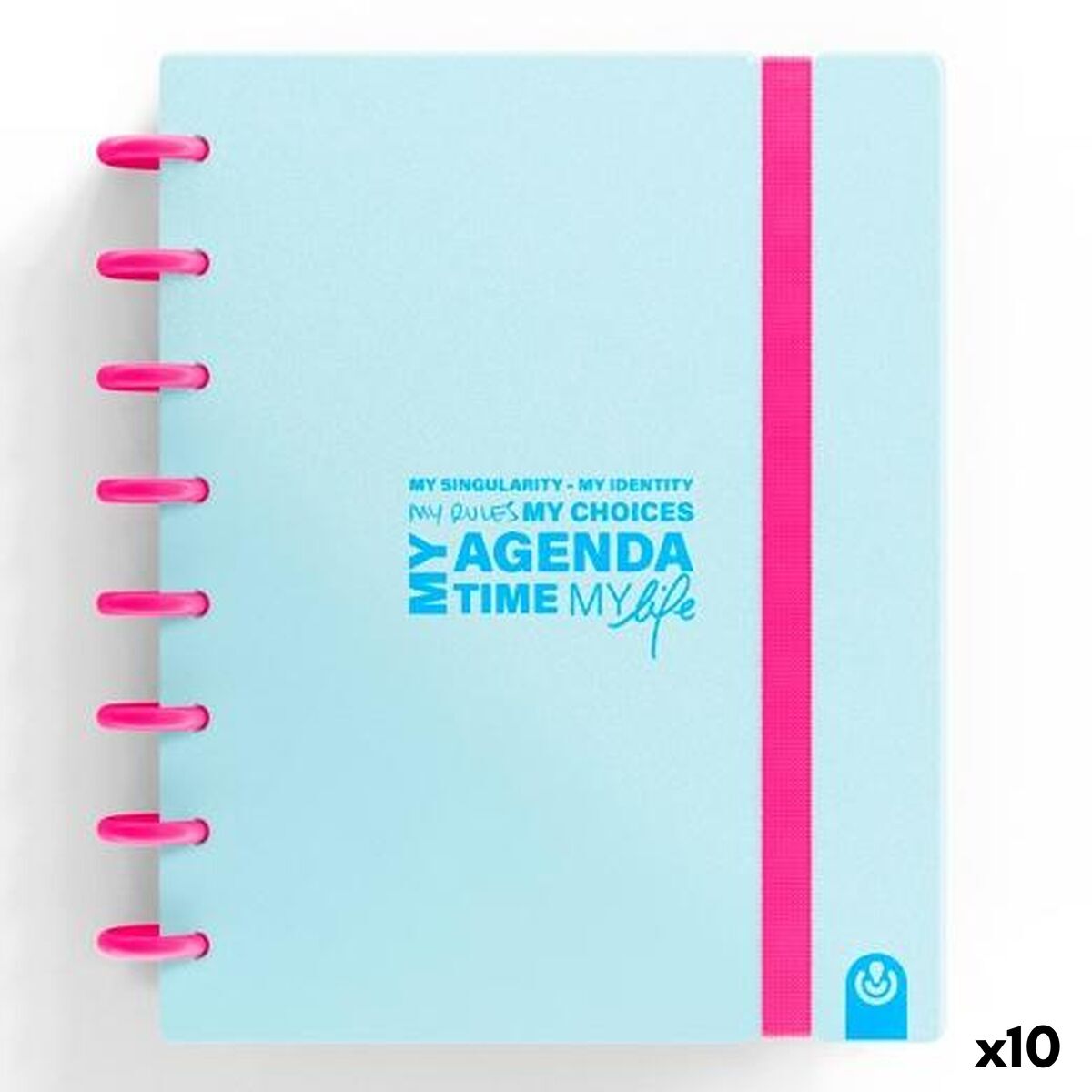 Agenda Carchivo My Agenda Time My Lfe Bleu pastel A5 (10 Unités)