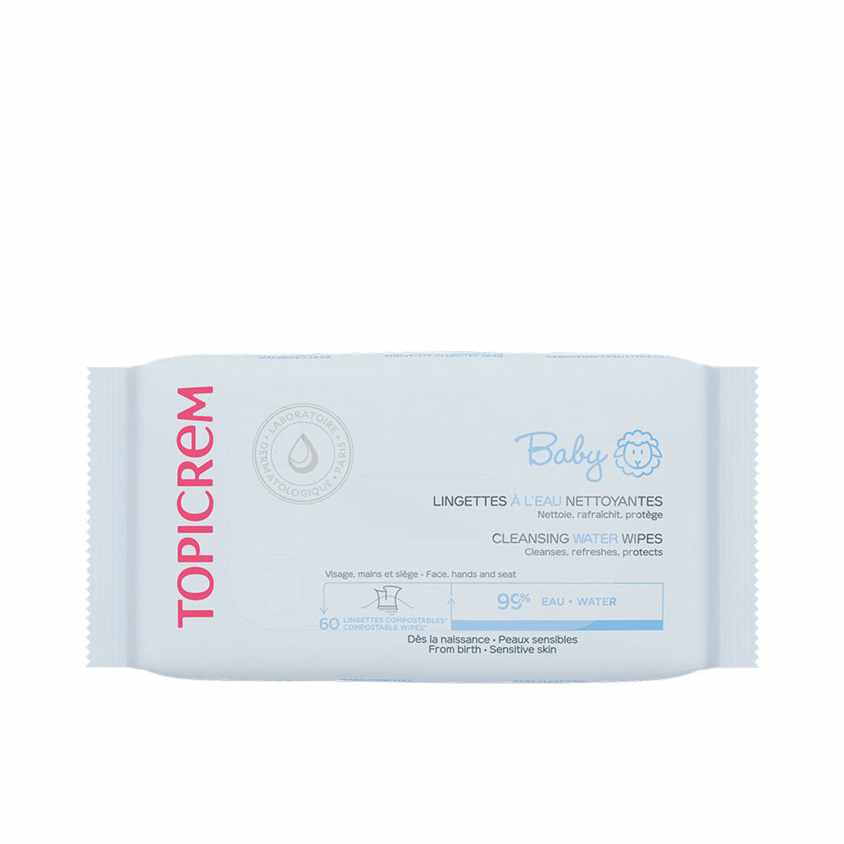Lingettes imprégnées Topicrem BABY (60 Unités)