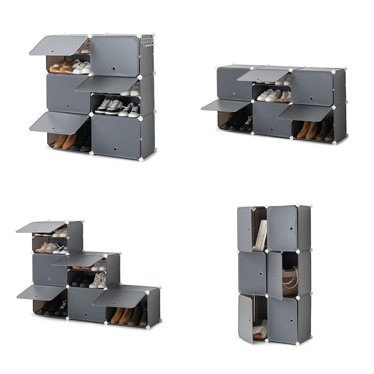 Rangement Modulaire Portable pour Chaussures InnovaGoods Gris (Reconditionné A)