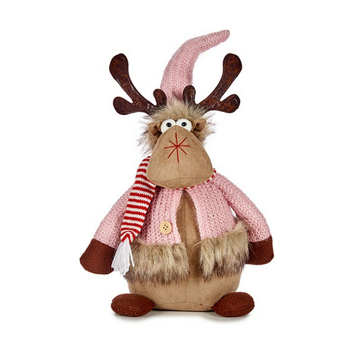 renne de noël Krist+ Marron Rose 15 x 43 x 19 cm