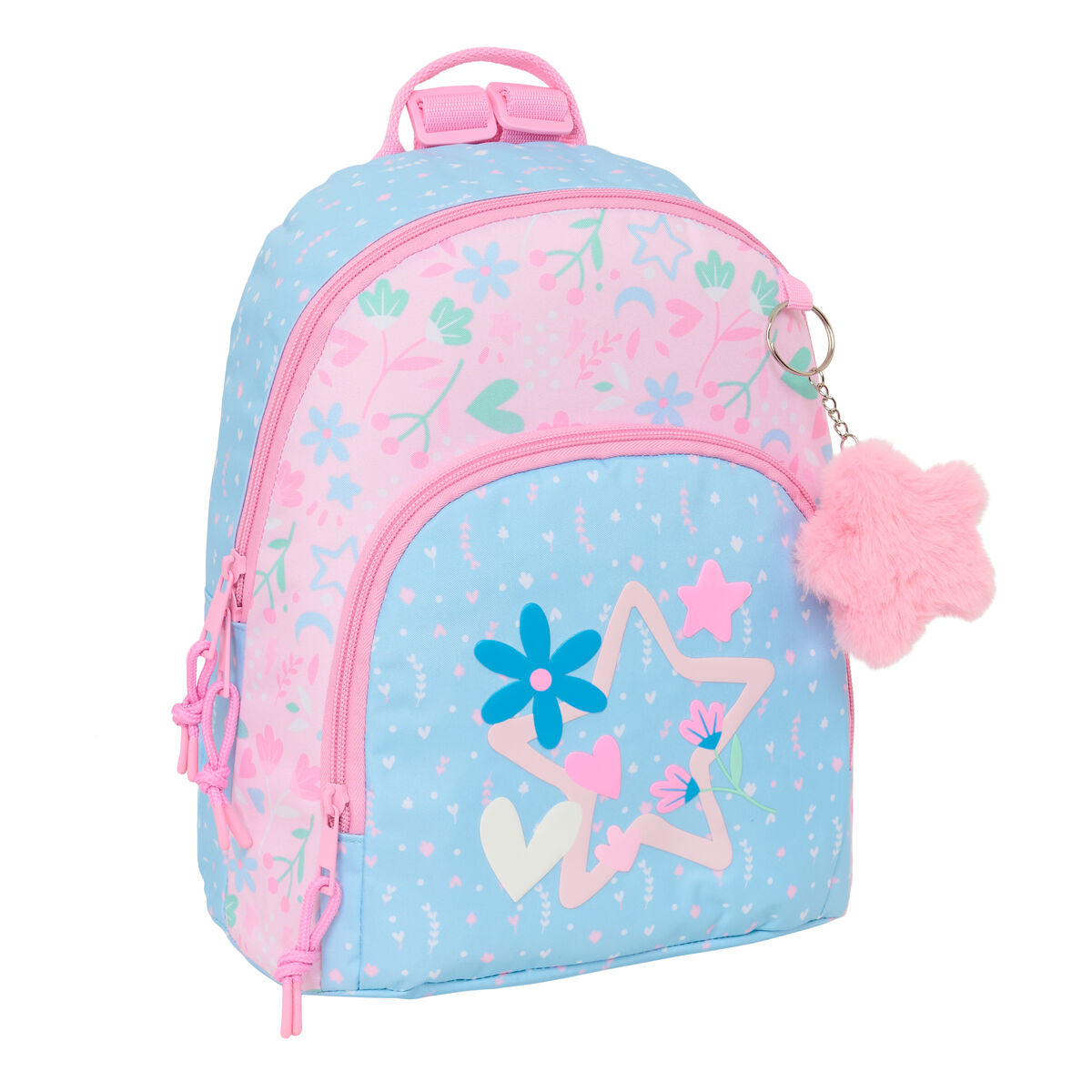 Sac à Dos BlackFit8 Smile Rose et Bleu Clair — Mini
