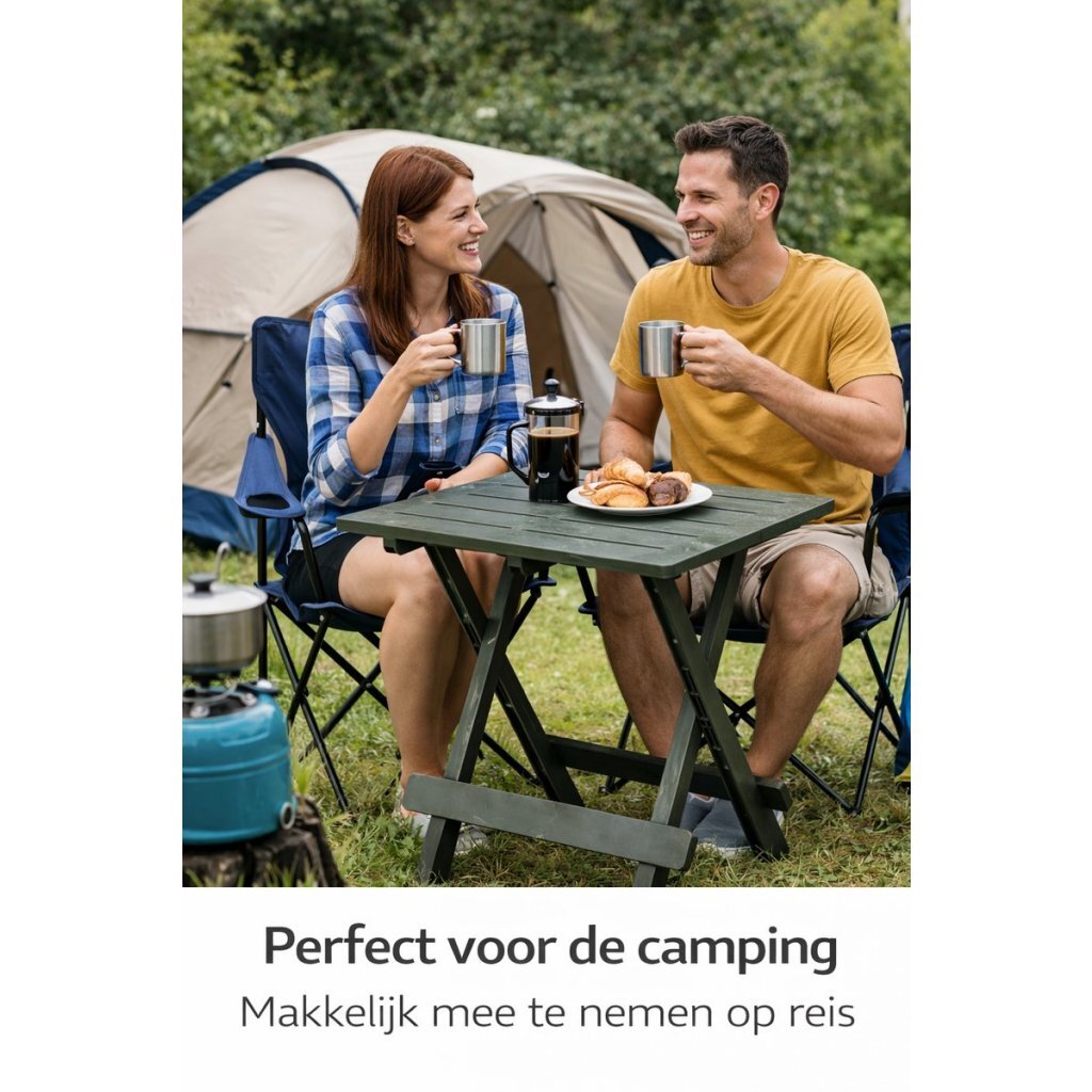 Pro Garden Campingtafel 50X43X43 Saliegroen/Kunststof