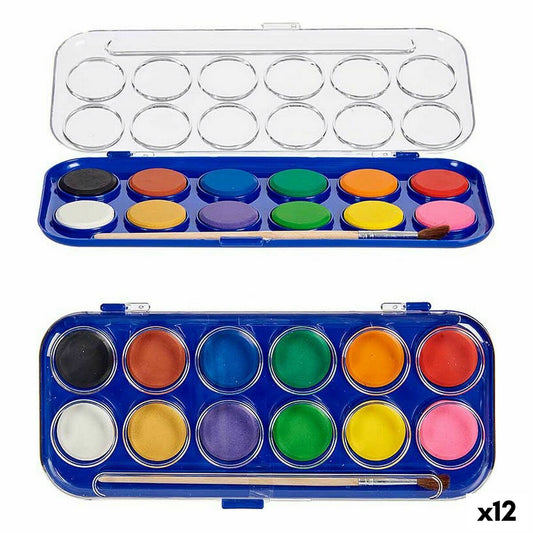 Aquarelles Pincello 12 couleurs (12 Unités)