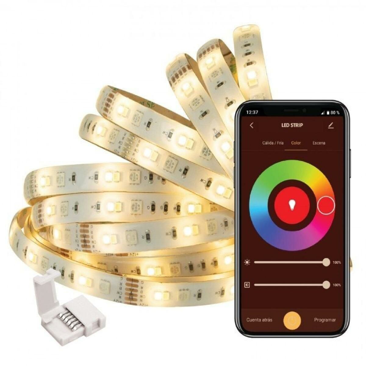 Bandes LED Muvit iO Noir Multicouleur Doré F 5 m