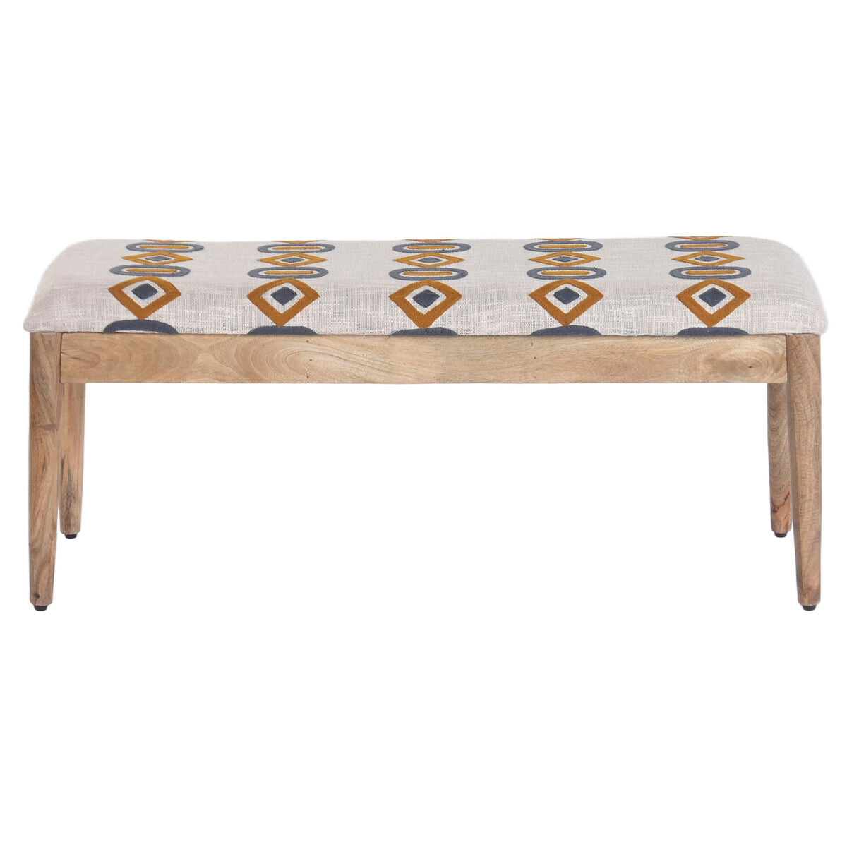 Banquette Home ESPRIT Beige Multicouleur Bois de manguier 113 X 35 X 45 CM