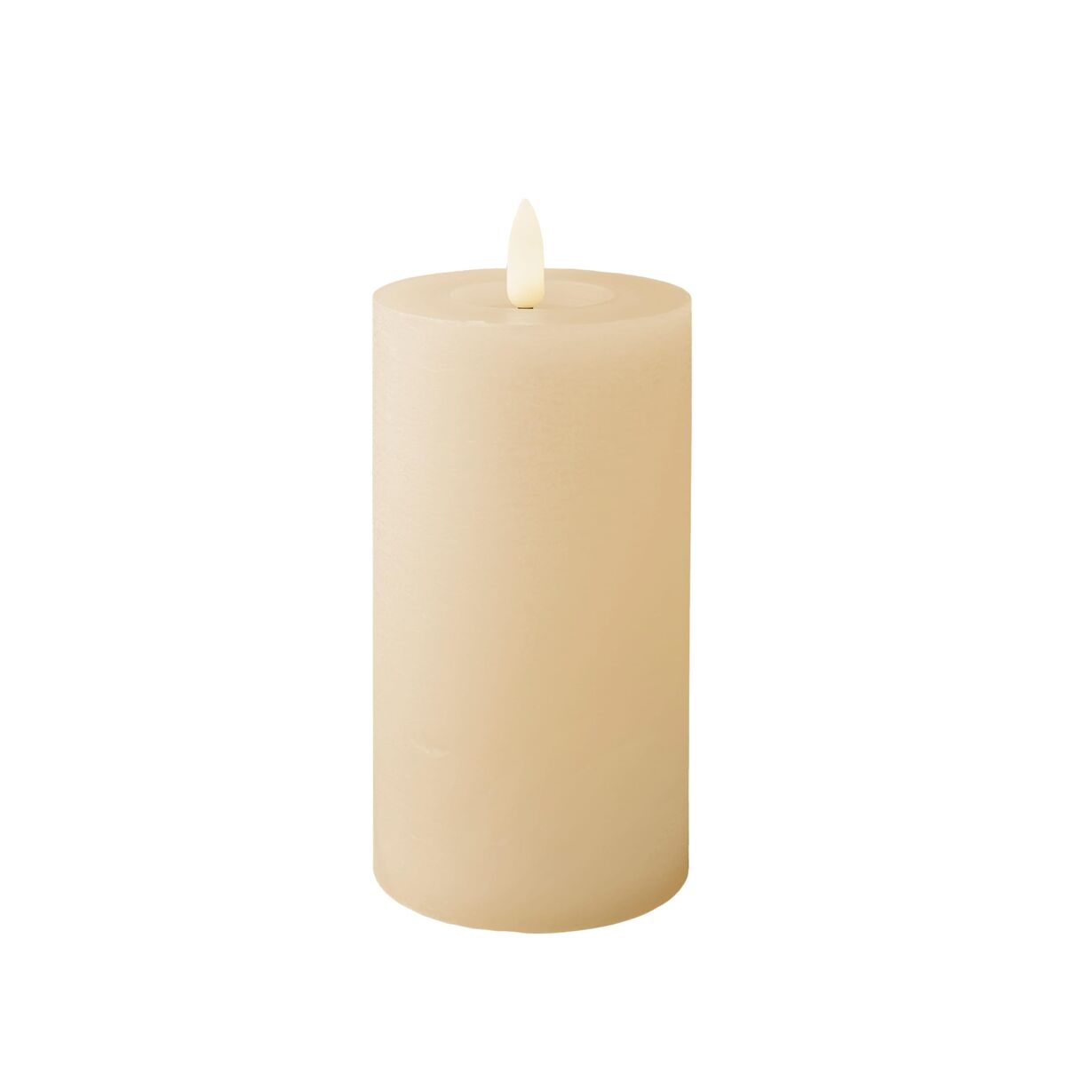 Bougie LED Lumineo Beige Crème Ø 7 x 15 cm (AAA)