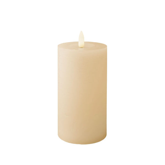 Bougie LED Lumineo Beige Crème Ø 7 x 15 cm (AAA)