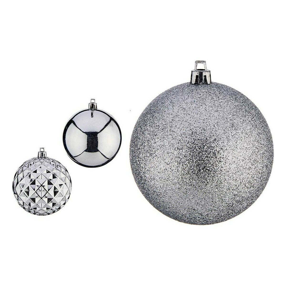 Boules de Noël Krist+ Argenté PVC Ø 8 cm 3 Unités