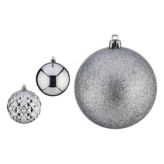 Boules de Noël Krist+ Argenté PVC Ø 8 cm 3 Unités
