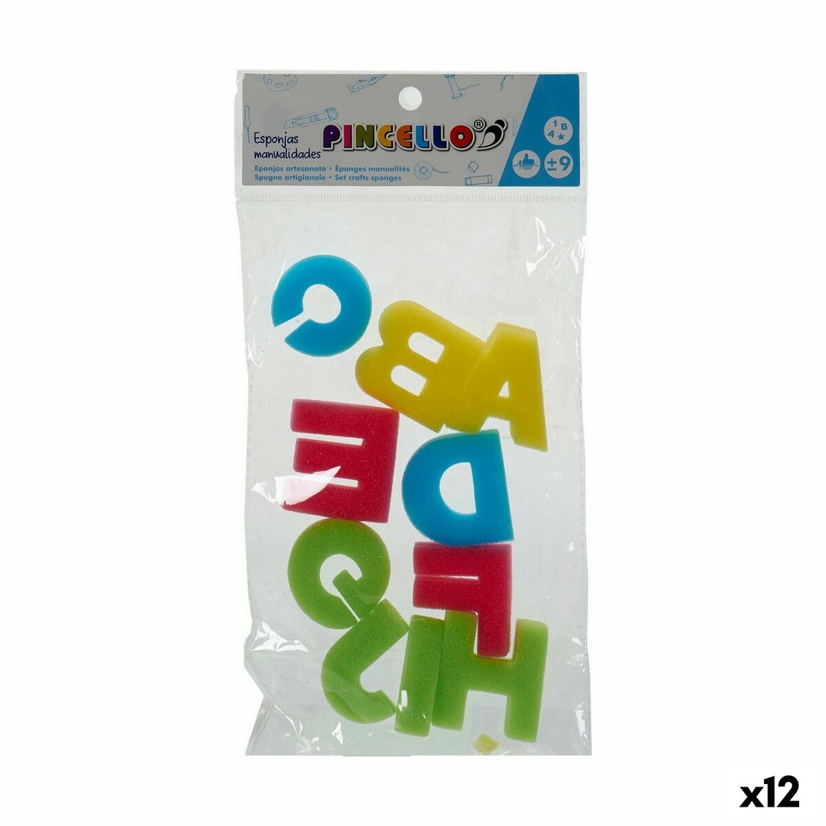 Éponges Pincello Travaux manuels Multicouleur (12 Unités)