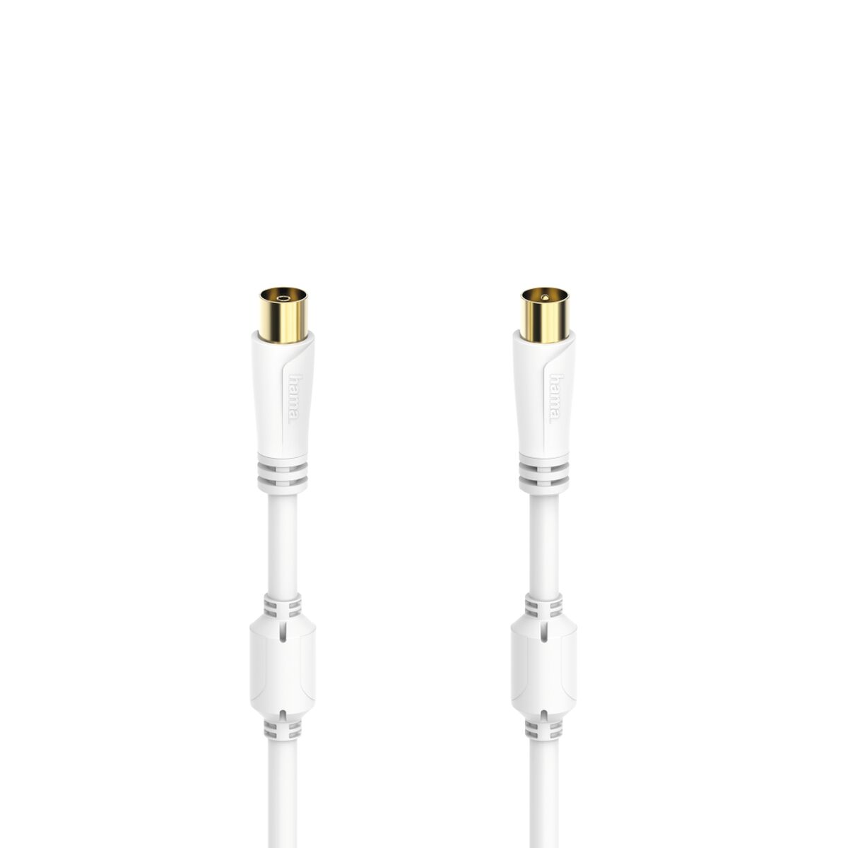 Câble Coaxial Antenne TV Hama 00205245 Blanc 75 cm