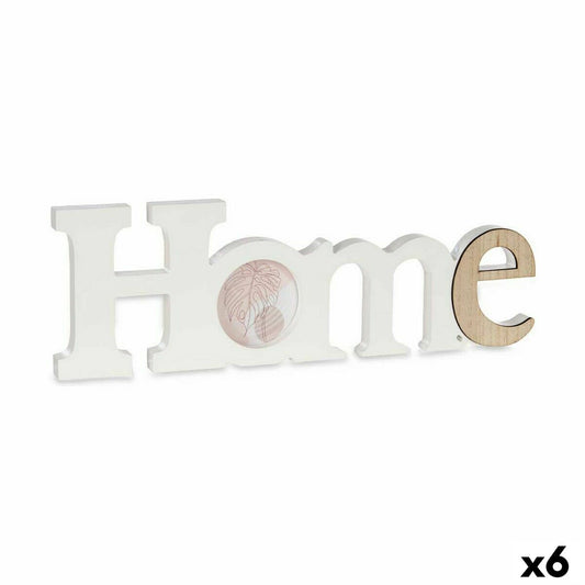Cadre photo Gift Decor Home Blanc Marron Bois MDF (6 Unités)