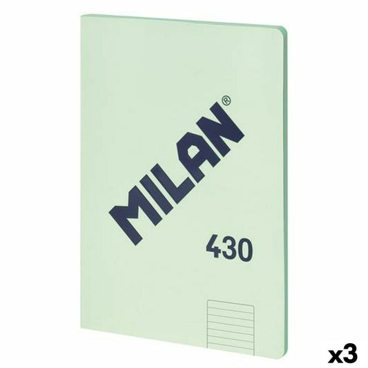 Carnet Milan 430 Vert A4 48 Volets (3 Unités)
