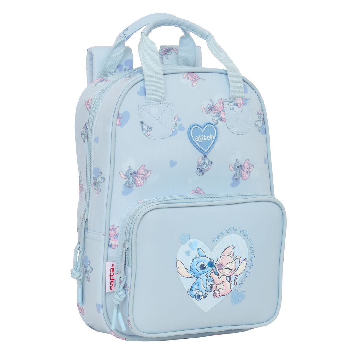 Cartable Lilo & Stitch Bleu clair 20 x 28 x 8 cm