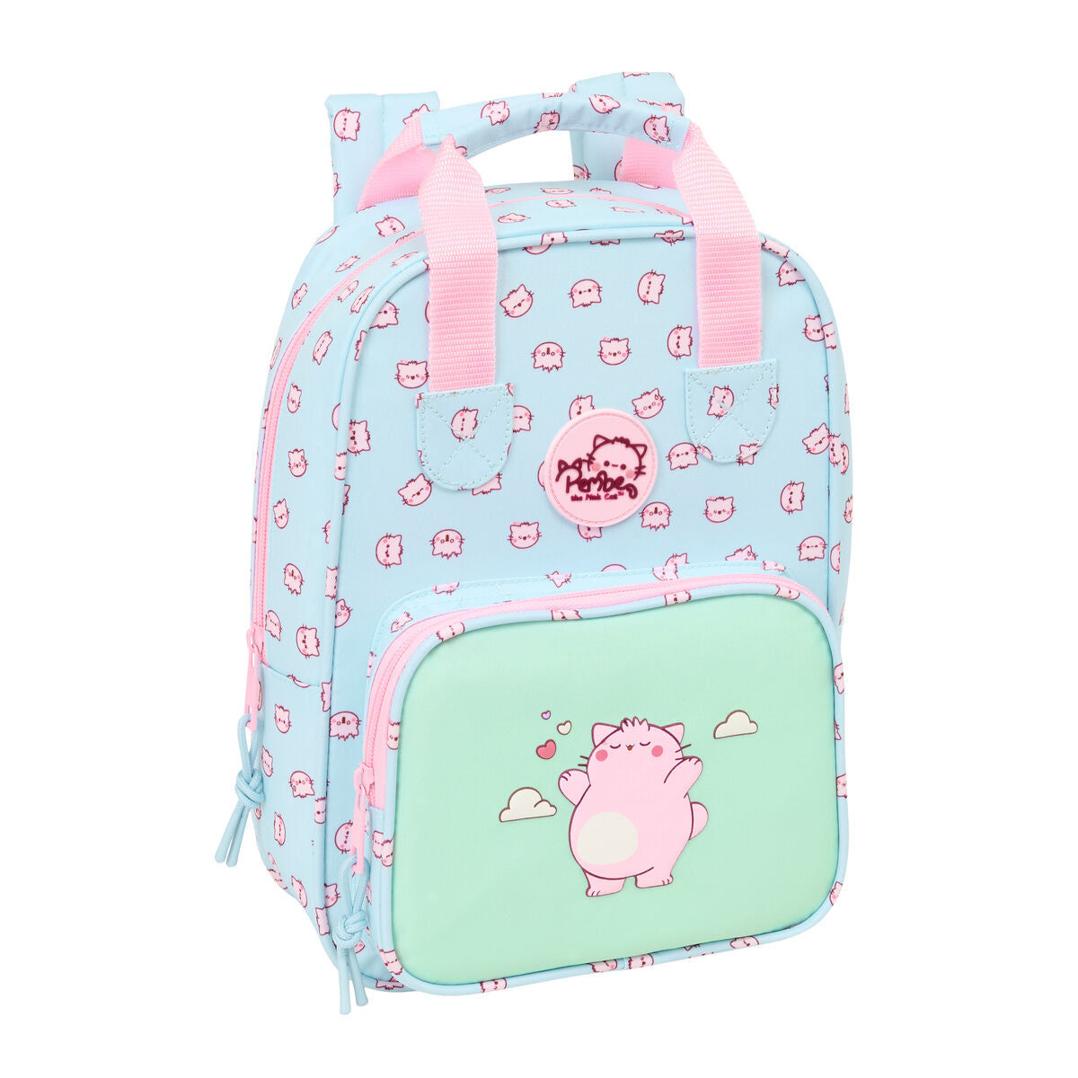 Cartable Pembe The pink cat Multicouleur 20 x 28 x 8 cm