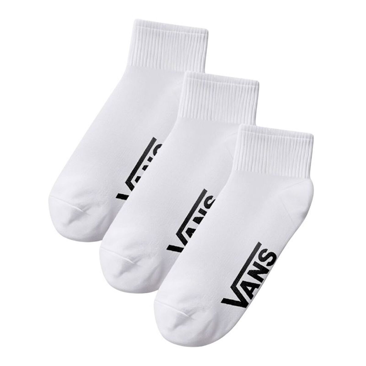 Chaussettes de Sport Vans Classic Quarter Crew Blanc 3 Pièces