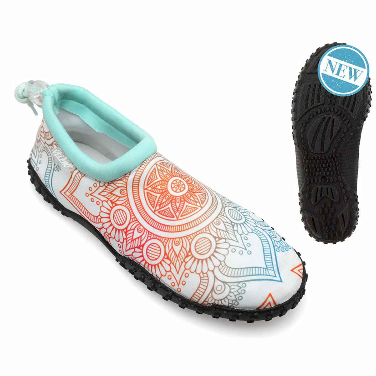 Chaussons Blanc Mandala Adultes unisexes