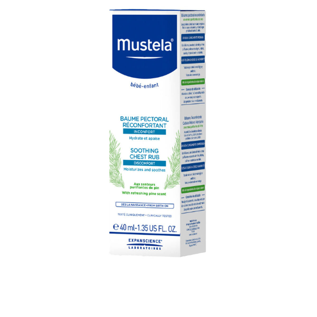 Chest Rub for Babies Mustela BEBÉ-NIÑO 40 ml