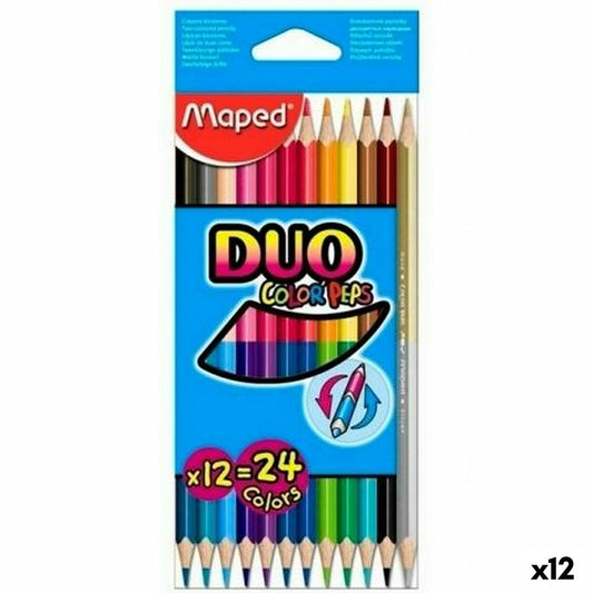 Crayons de couleur Maped Duo Color' Peps	 Multicouleur Double pointe 12 Pièces (12 Unités)