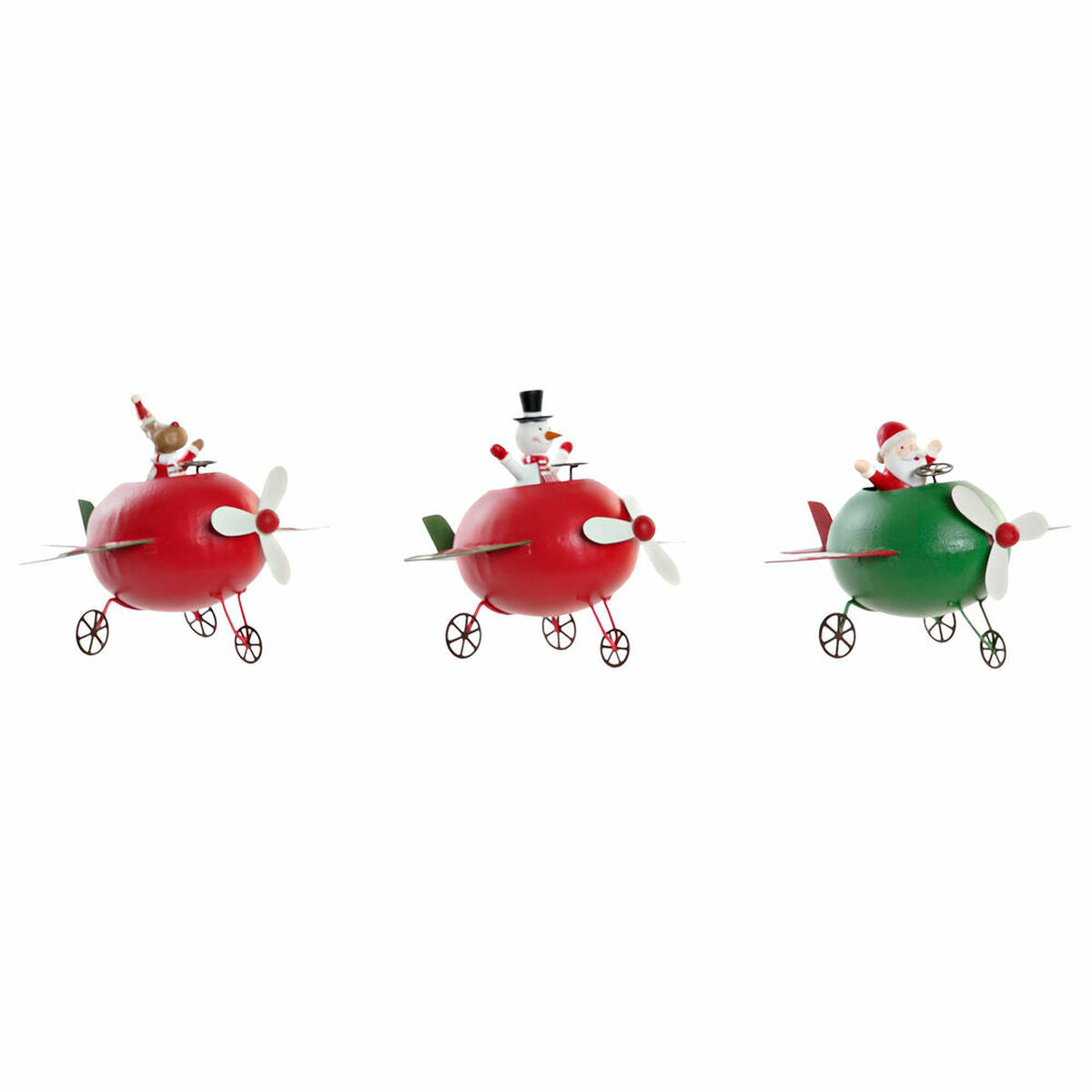 Décorations de Noël DKD Home Decor Métal Renne (19 x 14 x 13 cm) (3 pcs)
