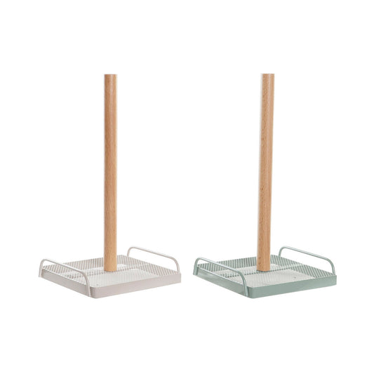 Dérouleur de papier de cuisine DKD Home Decor Beige Métal Menthe Pin (16 x 15 x 29,5 cm) (2 Unités)