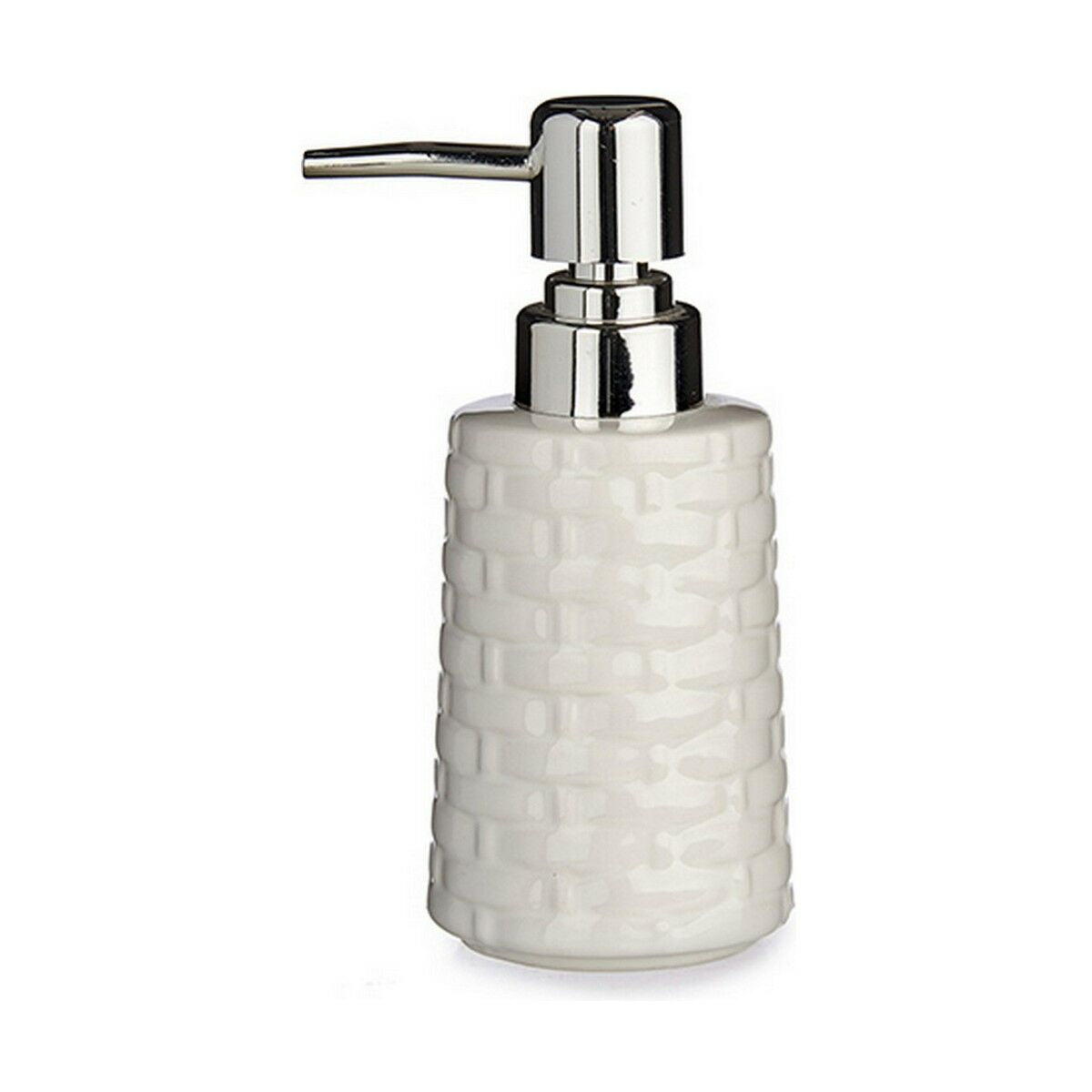 Distributeur de Savon Berilo Blanc Argenté Céramique 150 ml (6 Unités)
