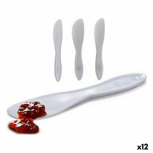 Ensemble de Couteaux Kinvara Blanc Plastique 18 x 10 x 1 cm 18 x 3,5 x 1 cm 3 Pièces (12 Unités)