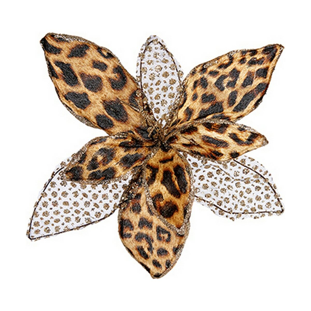 Fleur décorative Krist+ Noël Léopard