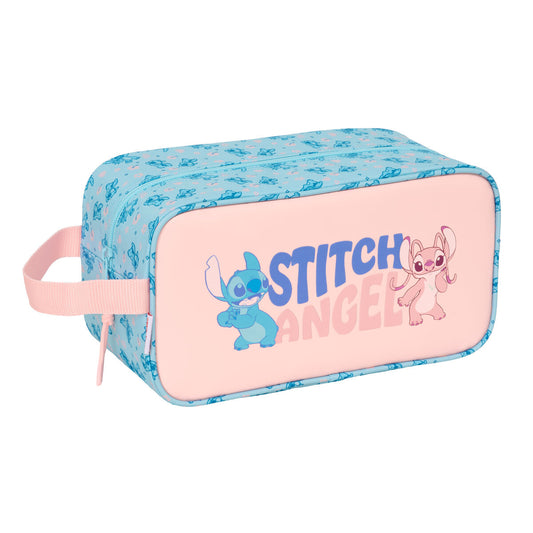 Fourre-tout Lilo & Stitch Ohana Bleu clair Rose clair 29 x 15 x 14 cm