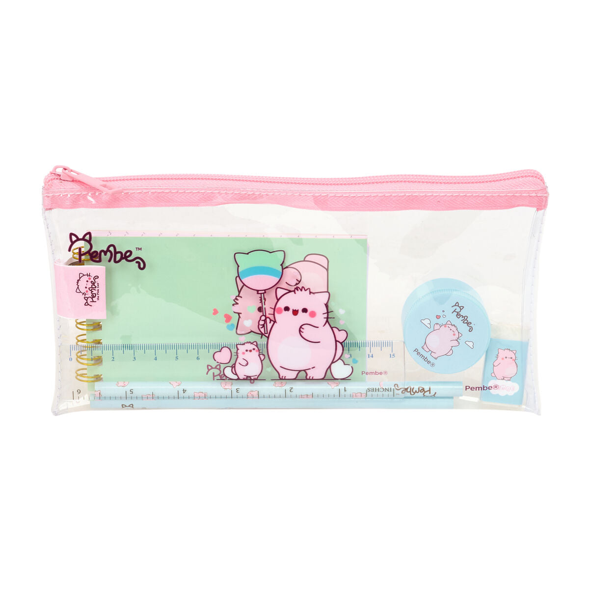 Fourre-tout Pembe The pink cat Multicouleur 22,5 x 10,5 x 1 cm