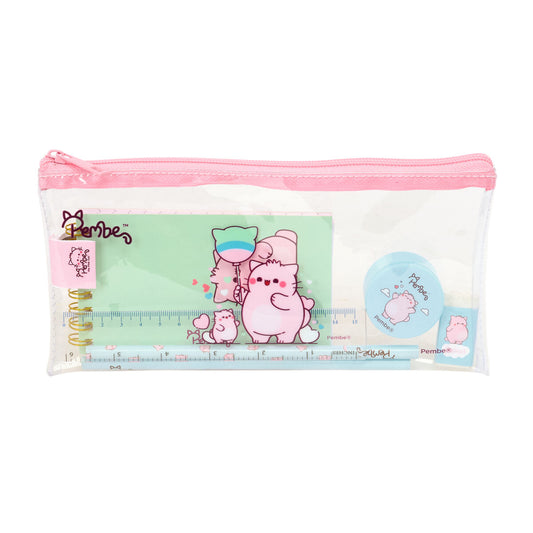 Fourre-tout Pembe The pink cat Multicouleur 22,5 x 10,5 x 1 cm