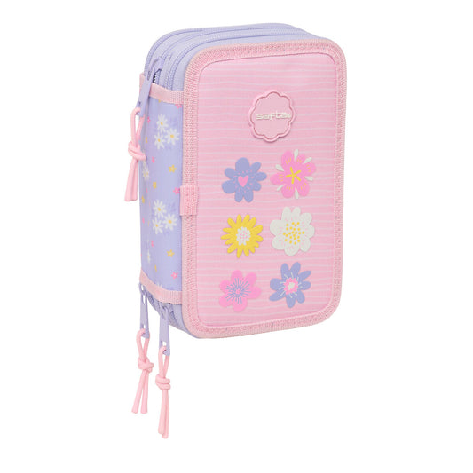 Fourre-tout Safta Bouquet Rose Lila 12,5 x 19,5 x 5,5 cm 37 Pièces