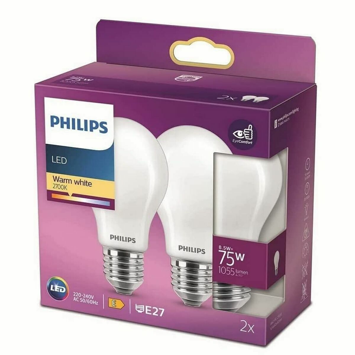 Lampe LED Philips Blanc E27