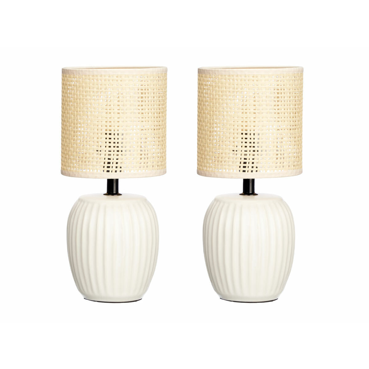 Lampe de bureau Gift Decor Blanc 60 W 2 Unités